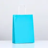 Пакет крафт &laquo;Радуга&raquo;, голубой, 18&times;8&times;25 см, 80 г/м&sup2;, 1 шт.