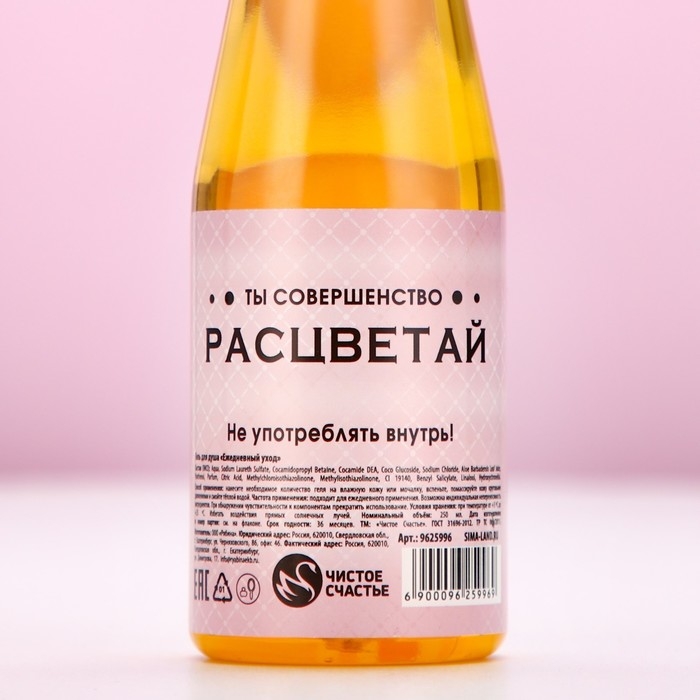 Гель для душа во флаконе шампанское &laquo;Мечтай!&raquo;, 250 мл, аромат клубничного десерта, Новый Год