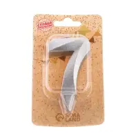 Свеча в торт &laquo;Цифра 7&raquo;, серебряная, 6.5 см