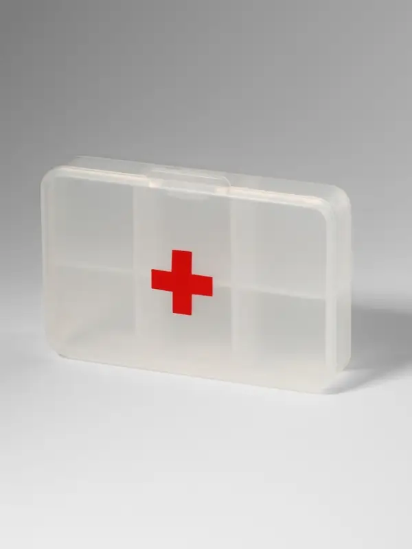 Таблетница &laquo;Быстрая аптечка&raquo;, 6 секций, 8,7 &times; 5,5 &times; 1,8 см, цвет прозрачный