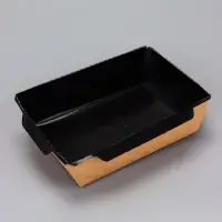 Контейнер с плоской крышкой, черный, 0,5 л, 16 х 12 х 4,5 см