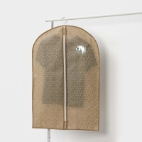 Чехол для одежды Доляна Points, ПВХ окно, 60&times;90 см, цвет бежевый