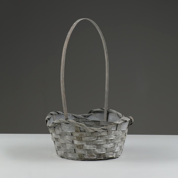 Набор корзин, 19х7,5х9,5/31 см, 22х9х11/34 см, 24х9х11,5/35 см, 3 шт, серые, бамбук