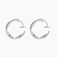 Клипсы &laquo;Тренд&raquo; кольцо жгутик, цвет серебро