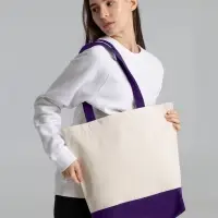 Холщовая сумка Shopaholic, фиолетовая