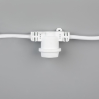 Гирлянда «Белт-лайт» 10 м, IP65, УМС, 2W, белая нить, шаг 40 см, Е27 (без ламп), 220 В Гирлянда «Белт-лайт» 10 м, IP65, УМС, 2W, белая нить, шаг 40 см, Е27 (без ламп), 220 В
