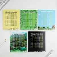 Тетрадь в клетку 12 листов А5, на скрепке &laquo;Пиксели&raquo;, обложка мелованный картон, блок №1 белизна 96%, 5 видов МИКС