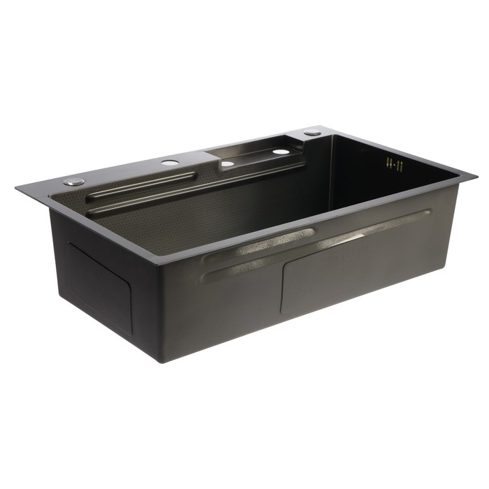 Кухонная мойка ZEIN M03, S=3.0 и 0.7мм, смеситель, корзины, разделочная доска, сифон, графит Кухонная мойка ZEIN M03, S=3.0 и 0.7мм, смеситель, корзины, разделочная доска, сифон, графит