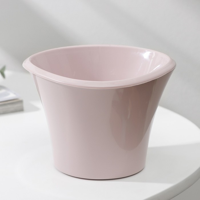 Кашпо для цветов со вставкой &laquo;Лагуна&raquo;, 600 мл, d=13 см, h=9 см, цвет розовый