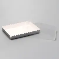 Коробка для печенья, серебряная, 22&times;15&times;3 см