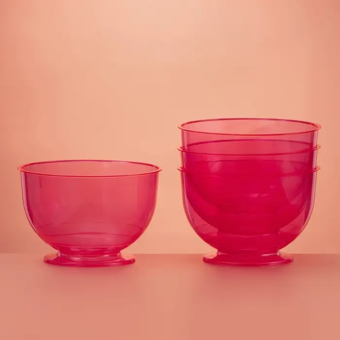 Креманка пластиковая одноразовая &laquo;Кристалл&raquo;, 200 мл, красная