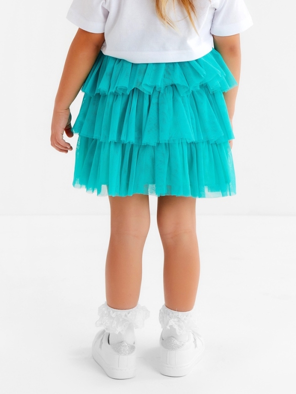 Юбка детская KAFTAN, размер 28 (86-92 см), бирюзовый Юбка детская KAFTAN, размер 28 (86-92 см), бирюзовый