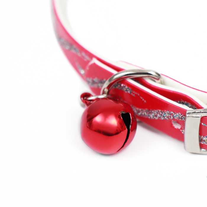 Ошейник из искусственной кожи "Бесконечность" с блестками, 30 х 1 см, микс цветов