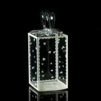 Складная прозрачная коробка из PVC, для упаковки подарков, &laquo;Сердце&raquo;, 12&times;7&times;7 см