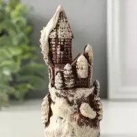 Фигура "Замок" размер 12х6 см, гипс, цвет коричневый