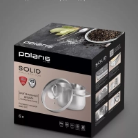 Кастрюля 6 л со стеклянной крышкой 24 см Solid-24С, индукция