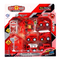 Набор детских машинок &laquo;Пожарная служба&raquo;, инерция, 5 шт., аксессуары