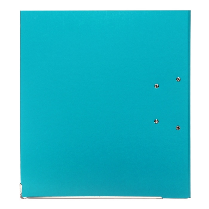 Папка-регистратор А4, 75 мм, Calligrata, ПВХ, металлическая окантовка, карман на корешок, собранная, бирюзовая