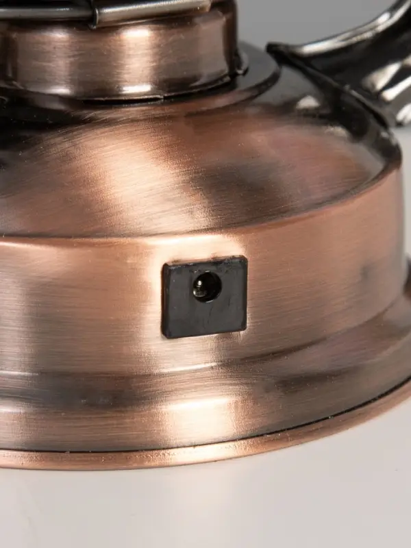 Ночник декоративный LED, аккум 5800mAh 3,7V "Фонарь" регулятор яркости бронза 11,5х16х24 см   109144