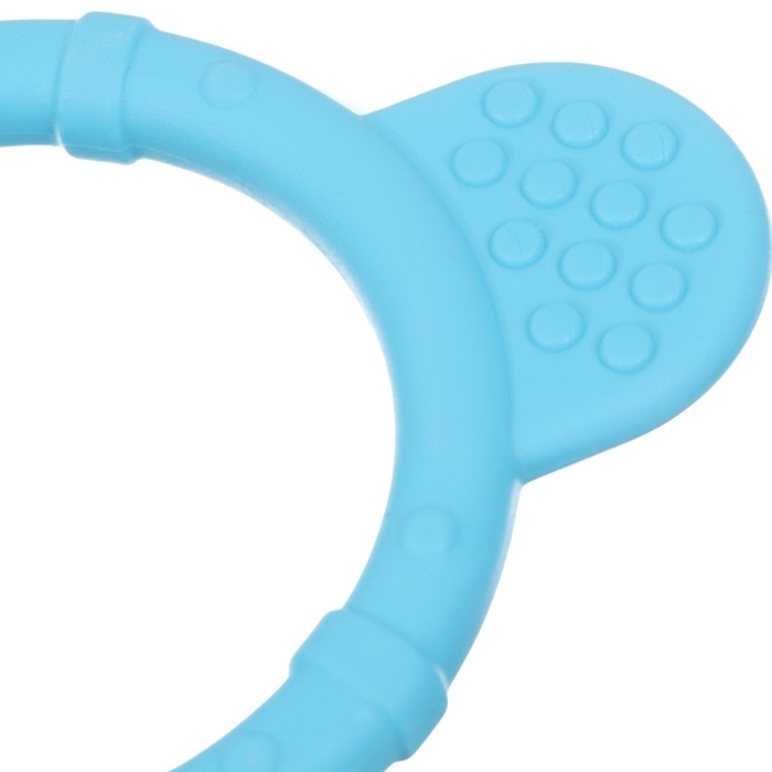 Прорезыватель силиконовый &laquo;Круг&raquo;, цвет голубой, ТЭП, КНОПА