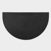 Коврик придверный полукруглый Доляна &laquo;Меандр&raquo;, 45&times;75 см, цвет золотой