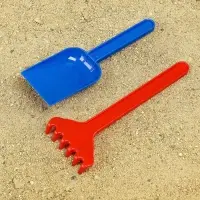 Набор игрушек для песочницы, 2 предмета: совок и грабли, МИКС