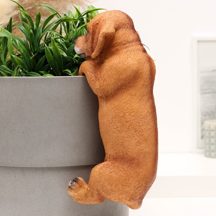 Декор на кашпо Декор на кашпо "Щеночек" 12х10х25см