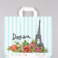 Пакет "За мечтой", полиэтиленовый с петлевой ручкой, 38 х 34 + 3 см, 70 мкм