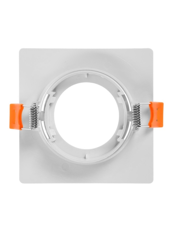 Светильник встраиваемый, поворотный, под лампу MR16, пластик, квадрат, пластик, белый