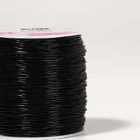 Нить для плетения 100&plusmn;1м d0,8мм эластичная силикон чёрный АУ