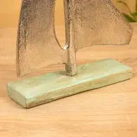 Сувенир "Парусник" 6х22х32 см, алюминий, дерево