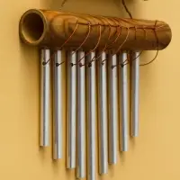 Музыка ветра бамбук, алюминий, 18х3х25 см