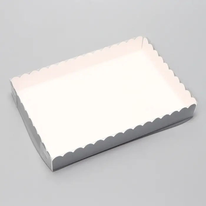 Коробка для печенья, серебряная, 22&times;15&times;3 см