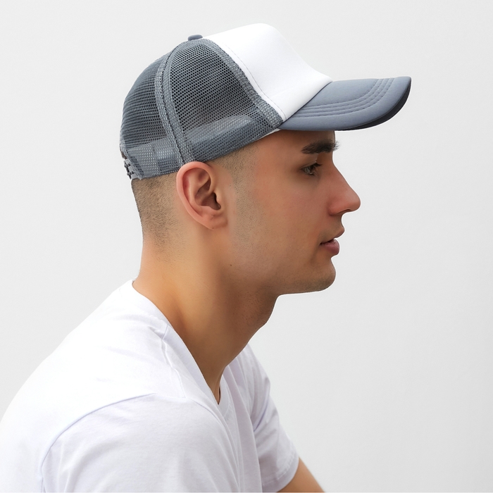 Бейсболка с сеткой MINAKU, цвет серый, размер 56-58