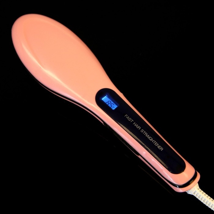 Расческа Luazon LR-01, электрическая, 35 Вт, дисплей, регулировка t, 220 В, розовая Расческа Luazon LR-01, электрическая, 35 Вт, дисплей, регулировка t, 220 В, розовая