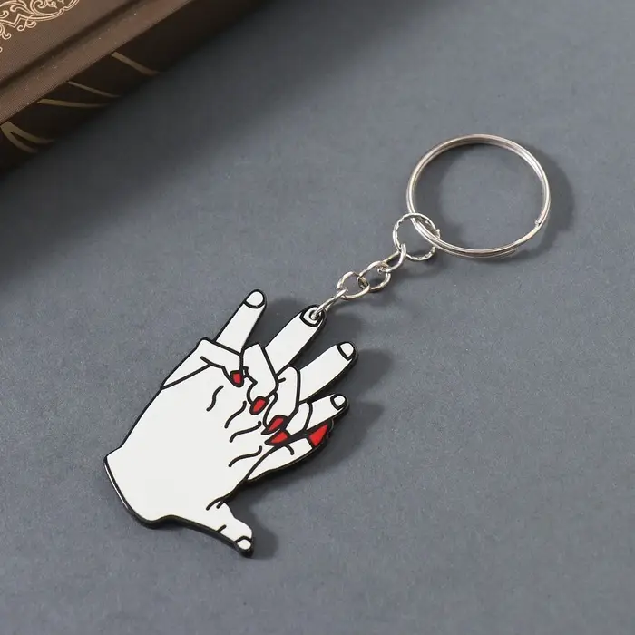 Брелок акрил "Объятие рук" 4,4х3,2х0,2 см