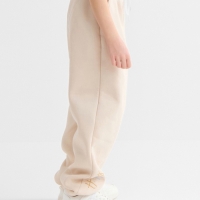 Брюки для девочки с начёсом MINAKU: Exclusive print, бежевые, Oversize рост 116 см Брюки для девочки с начёсом MINAKU: Exclusive print, бежевые, Oversize рост 116 см