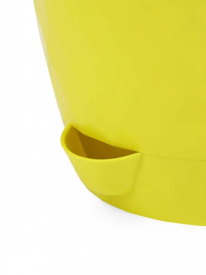 Кашпо с прикорневым поливом "Румба" 1 л, D13,5 см, h-12 см, цвет лимон