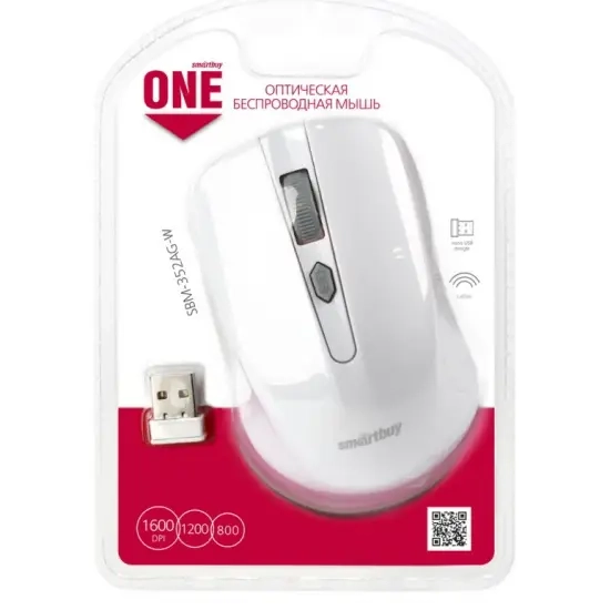 Мышь беспроводная Smartbuy ONE 352 белая