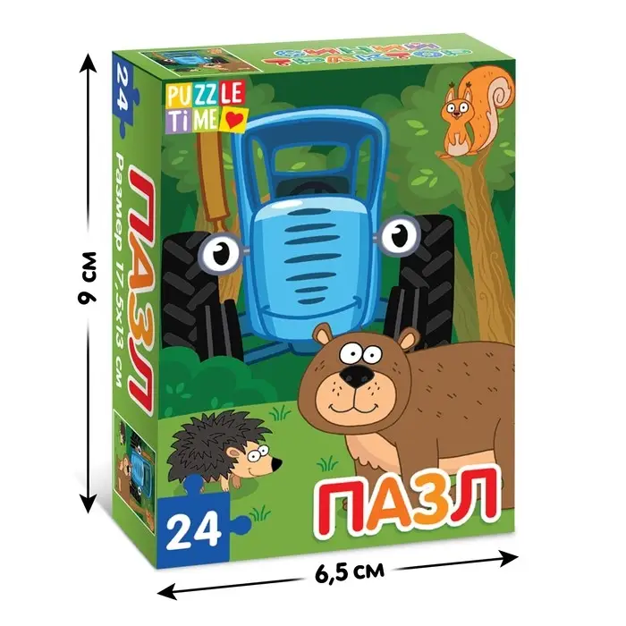 Пазл &laquo;В лесу&raquo;, 24 элемента, Синий трактор