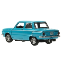 Машинка металлическая &laquo;ЗАЗ-968А&raquo;, ретро - модель &laquo;Запорожец&raquo;, открываются двери, багажник, инерция, 12 см голубой