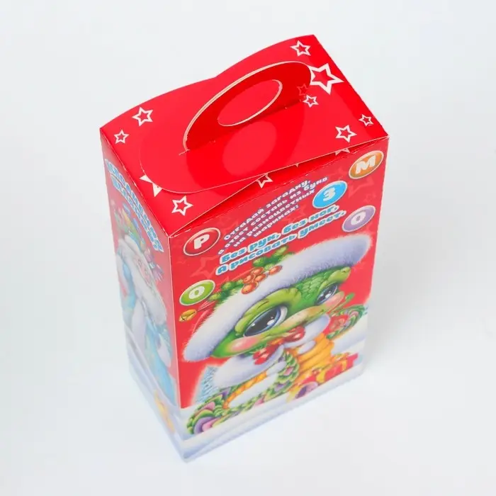 Подарочная коробка Новогодняя Сюрприз &laquo;Сладкая парочка Символ года&raquo; с игрой и анимацией 11&times;6&times;21 см