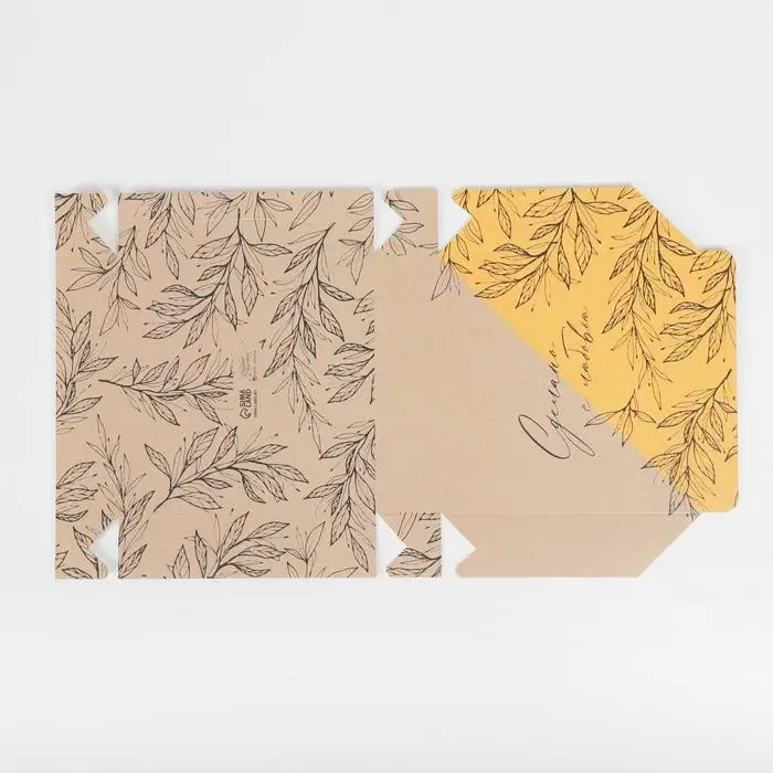 Кондитерская упаковка, коробка &laquo;Сделано с любовью&raquo;, 14 х 14 х 3,5 см