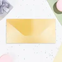 Конверт для денег "С Днём Рождения!" глиттер, торт, шары, 17х8,5 см