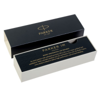 Ручка роллер Parker IM Core Black CT F, корпус чёрный глянцевый/ хром, чёрные чернила