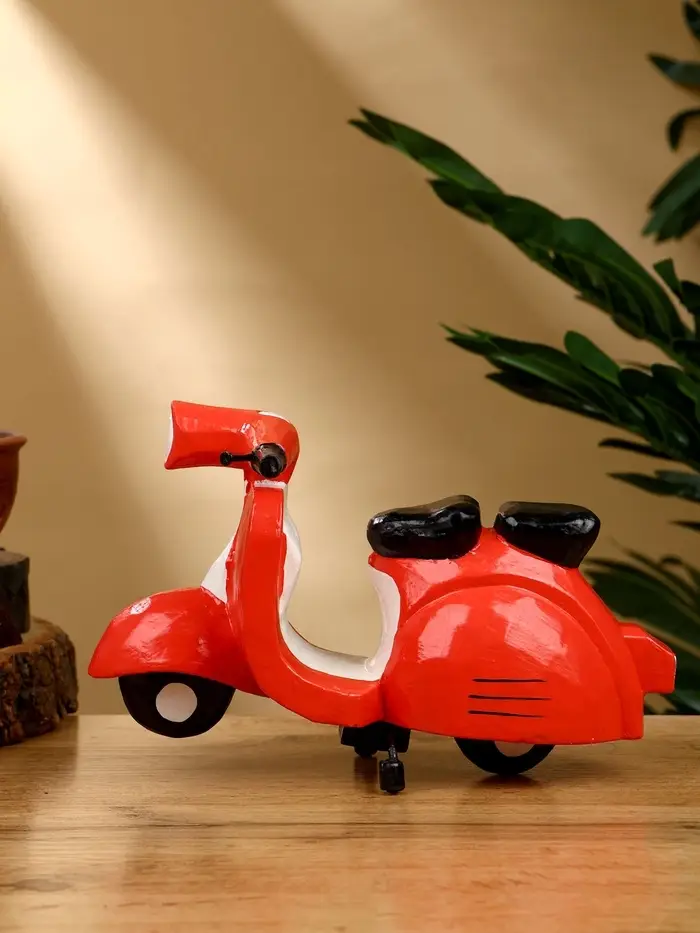 Сувенир "Мопед" дерево 20х13х14 см, цв. красный