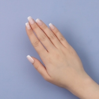 Накладные ногти &laquo;Classic French&raquo;, 24 шт, с клеевыми пластинами, форма мягкий квадрат, цвет нежно-розовый/белый