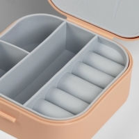 Органайзер для украшений «Шкатулка», с крючками, 9×9×3.8 см, розовый Органайзер для украшений «Шкатулка», с крючками, 9×9×3.8 см, розовый