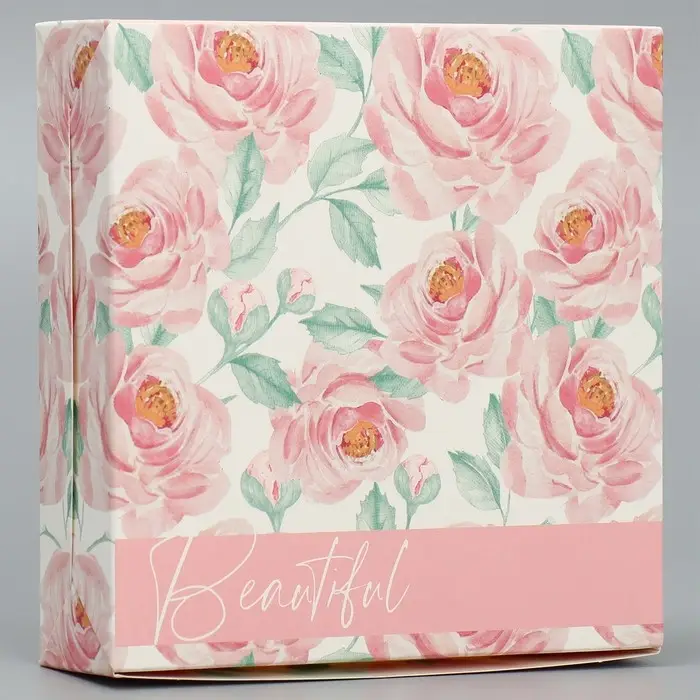 Кондитерская упаковка, коробка &laquo;Нежность&raquo;, 14 х 14 х 3,5 см