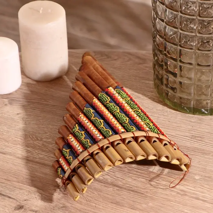 Сувенирный музыкальный инструмент "Флейта" 30х5х18 см МИКС